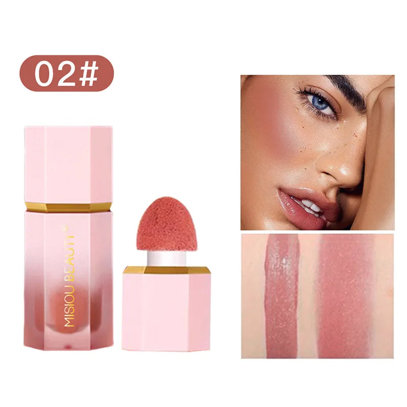 3in1 Liquid Blush Waterproof Blush Stick Contouring Bronzer Long Lasting Highlight Stick Makeup suit All Skin Types Lip Cosmetic