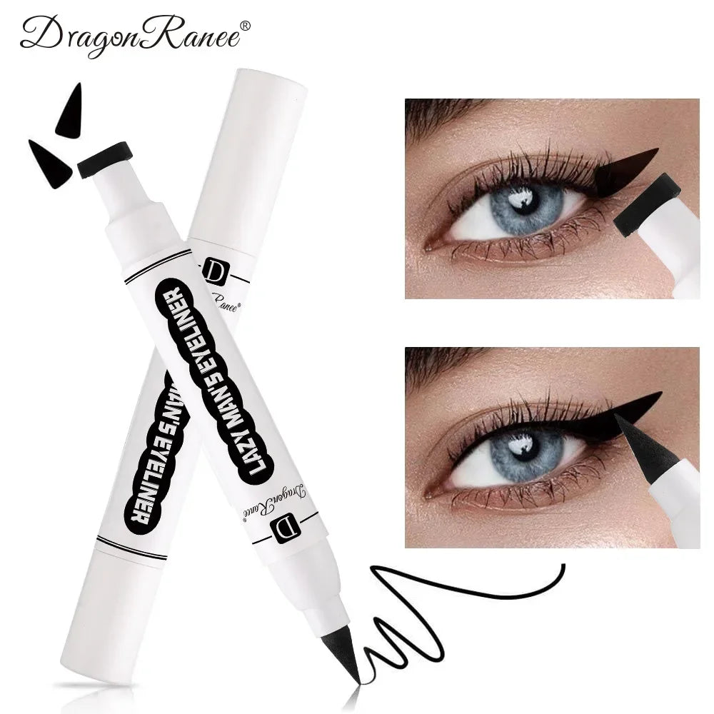 2-in-1 Liquid Glitter Eyeliner Stamp - Fast Dry Eye Liner Pencil in 7 Colors | Black, Red, Green, Blue, Brown