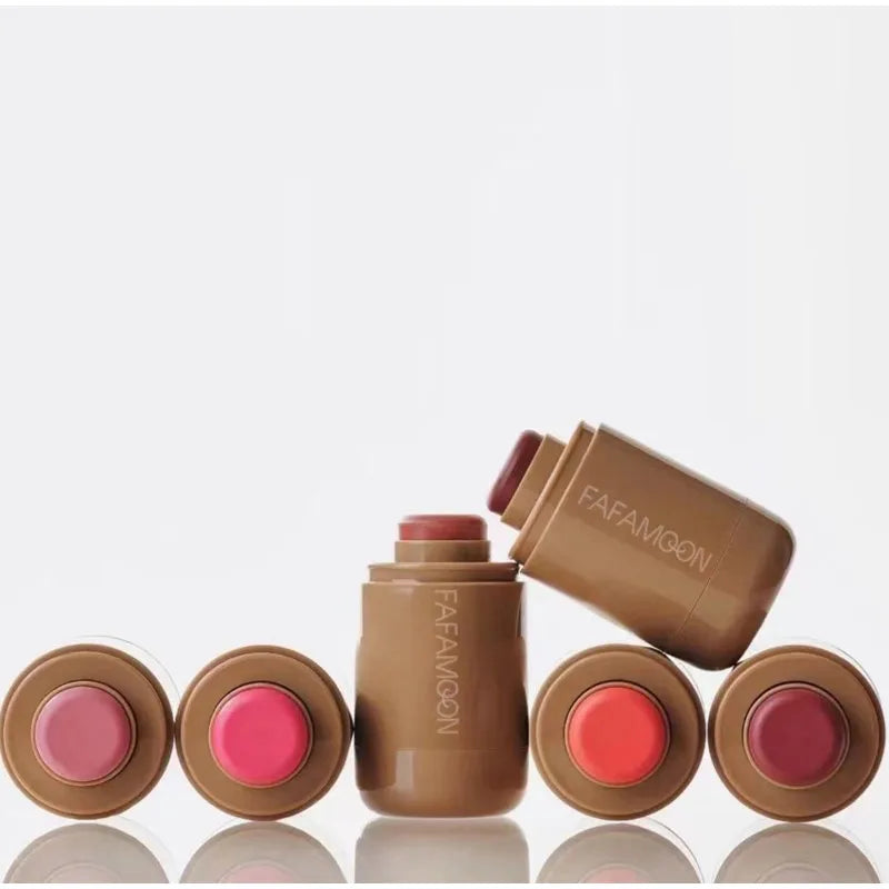6 Colors Blush Stick, Contour, Natural And Long-lasting Matte Rouge Powder Blush Cream Lipstick Cheek Easy Apply Cosmetics
