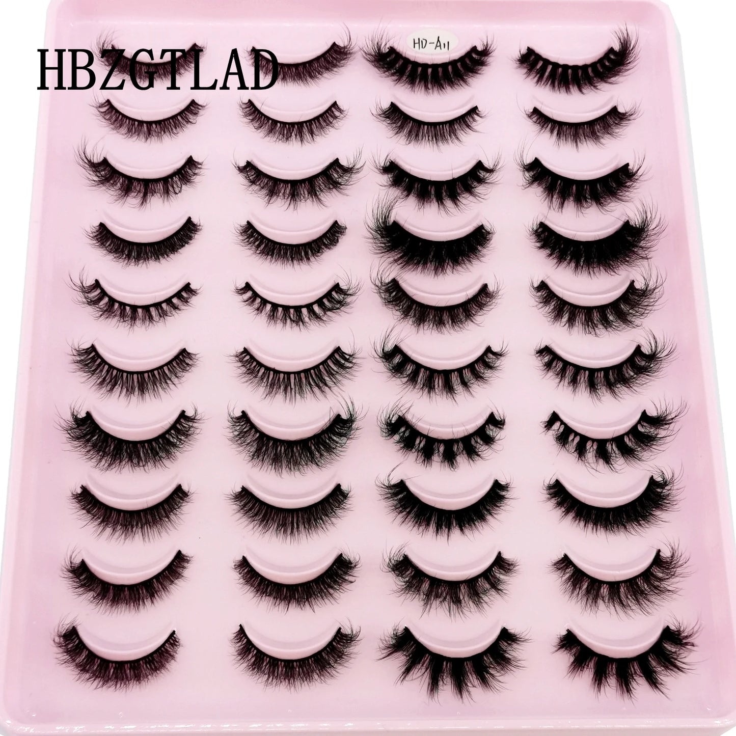 5-14Pairs Fluffy Lashes 10-25mm 3D Mink Lashes Long Thick Natural False Eyelashes Wholesale Lashes Vendors Makeup Mink Eyelashes