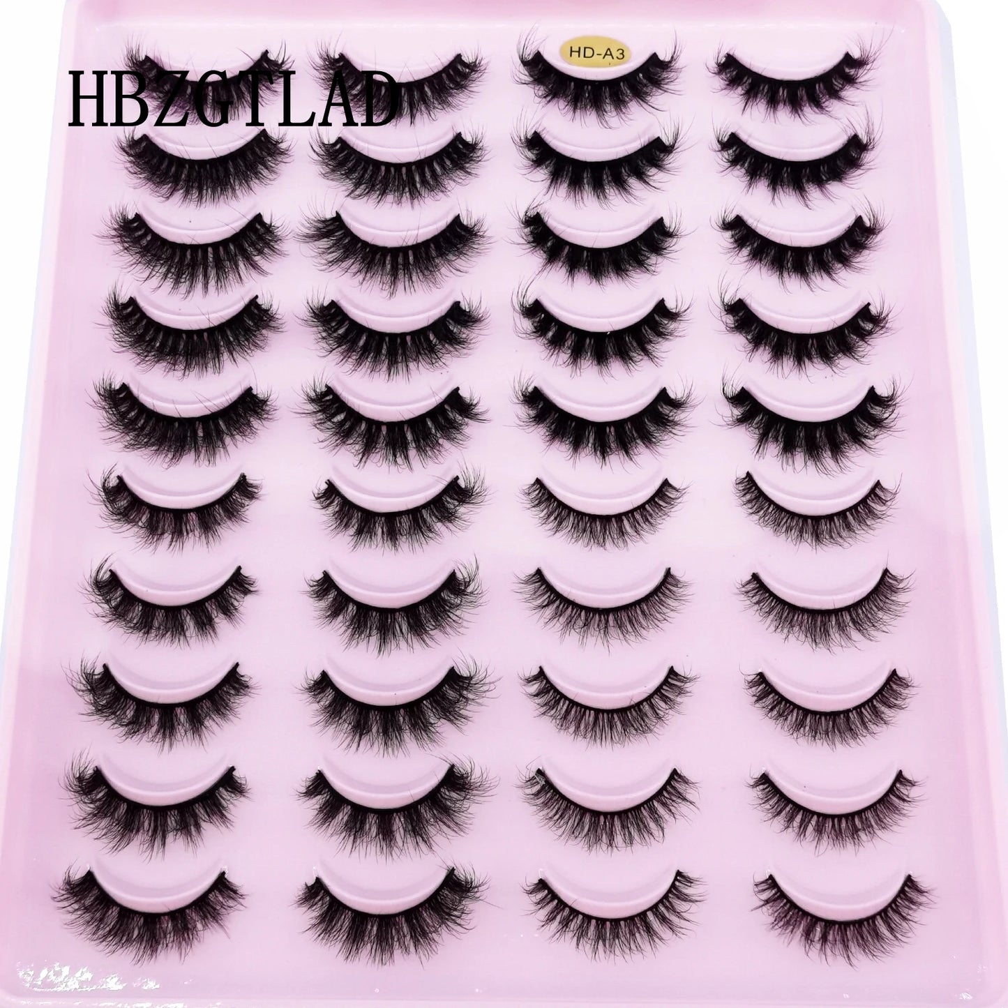 5-14Pairs Fluffy Lashes 10-25mm 3D Mink Lashes Long Thick Natural False Eyelashes Wholesale Lashes Vendors Makeup Mink Eyelashes