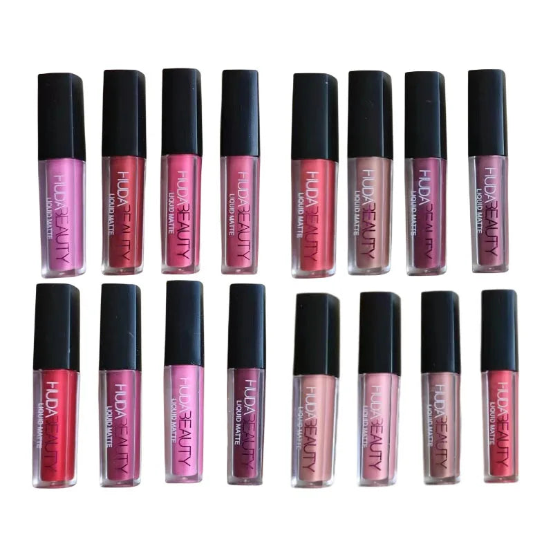 4pcs Lipstick Set Matte Lip Gloss Waterproof Lip Glaze Tint Non-stick Non-Fading Lips Huda Lip Makeup Cosmetic Lip Care