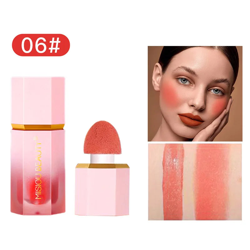 3in1 Liquid Blush Waterproof Blush Stick Contouring Bronzer Long Lasting Highlight Stick Makeup suit All Skin Types Lip Cosmetic