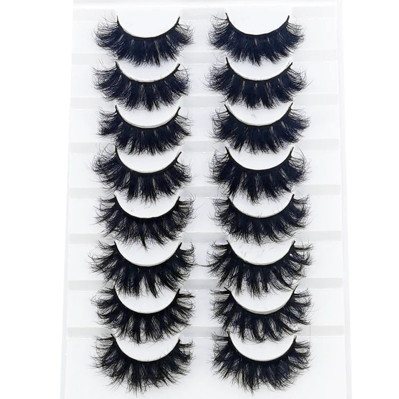 5-14Pairs Fluffy Lashes 10-25mm 3D Mink Lashes Long Thick Natural False Eyelashes Wholesale Lashes Vendors Makeup Mink Eyelashes
