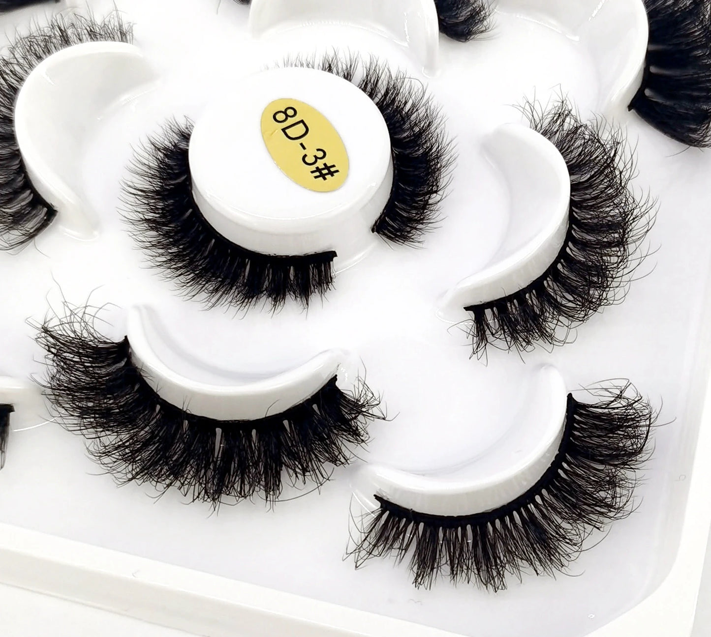 5-14Pairs Fluffy Lashes 10-25mm 3D Mink Lashes Long Thick Natural False Eyelashes Wholesale Lashes Vendors Makeup Mink Eyelashes