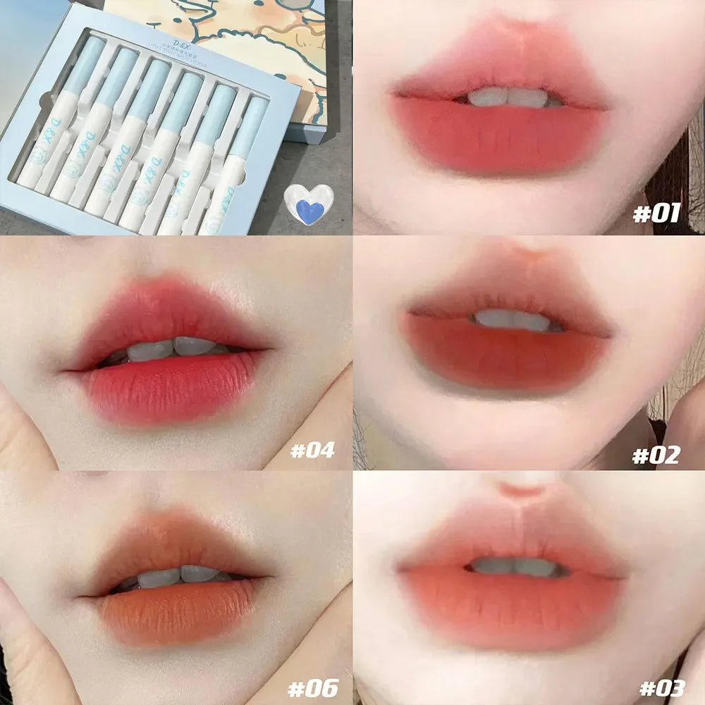 3-12 PCS Matte Lipstick Set - Non-Stick Cup Lip Gloss | Waterproof Long-Lasting Makeup