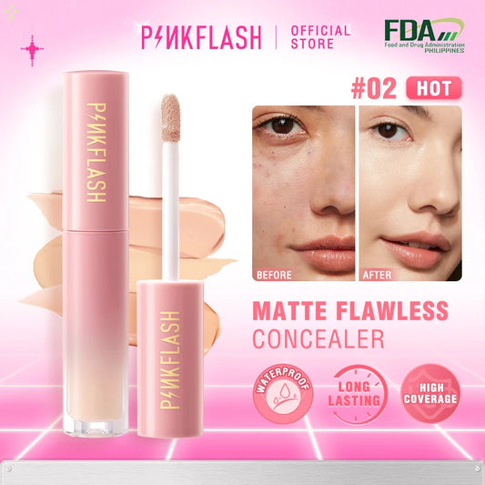 PINKFLASH Matte Breathable Liquid Concealer Waterproof Oil Control