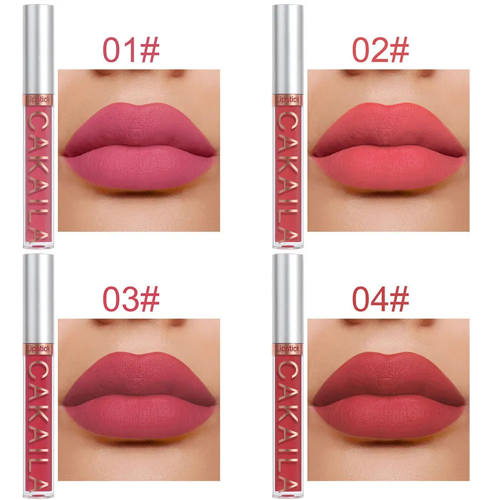 3-12 PCS Matte Lipstick Set - Non-Stick Cup Lip Gloss | Waterproof Long-Lasting Makeup