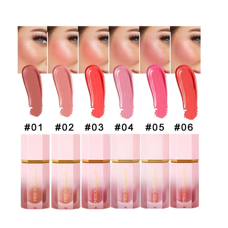 3in1 Liquid Blush Waterproof Blush Stick Contouring Bronzer Long Lasting Highlight Stick Makeup suit All Skin Types Lip Cosmetic
