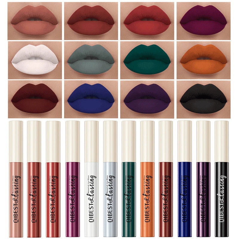 3-12 PCS Matte Lipstick Set - Non-Stick Cup Lip Gloss | Waterproof Long-Lasting Makeup