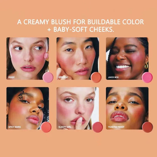 6 Colors Blush Stick, Contour, Natural And Long-lasting Matte Rouge Powder Blush Cream Lipstick Cheek Easy Apply Cosmetics