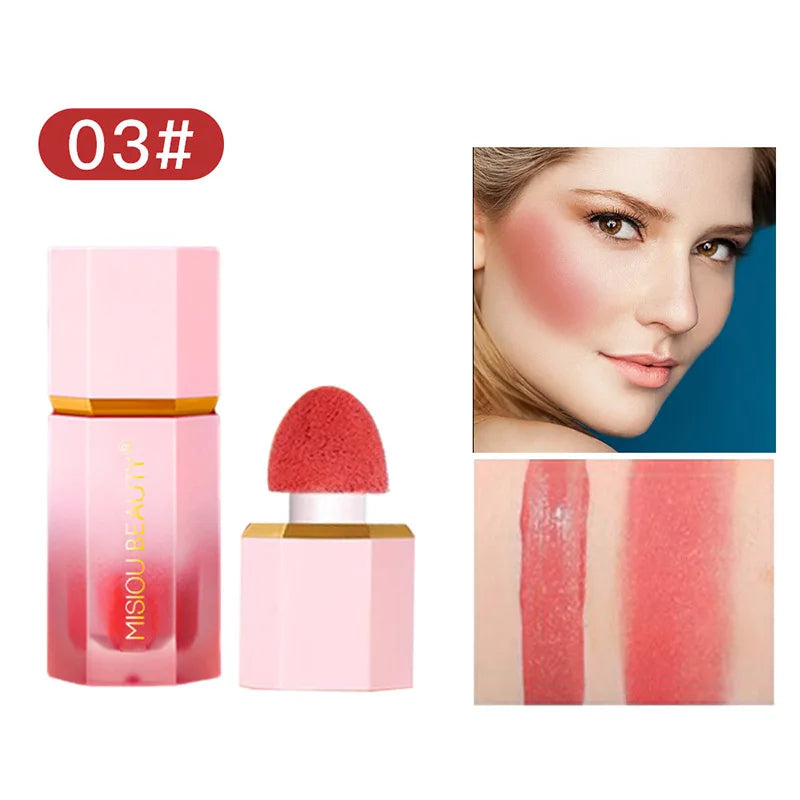 3in1 Liquid Blush Waterproof Blush Stick Contouring Bronzer Long Lasting Highlight Stick Makeup suit All Skin Types Lip Cosmetic